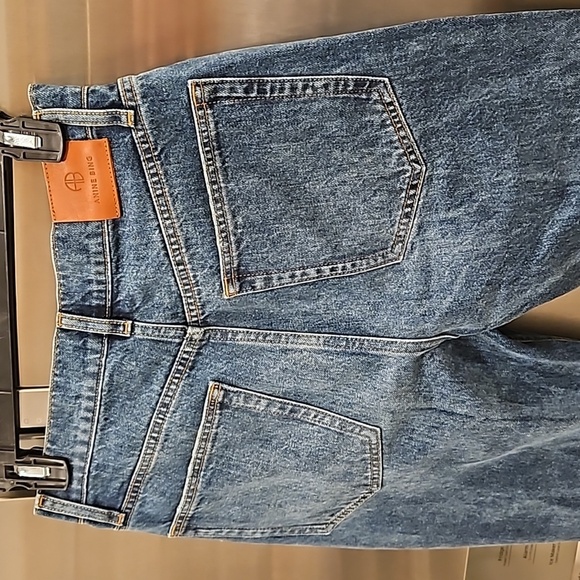 💕ANINE BING💕 Sonya Jean ~ Button Fly Mid Indigo Blue 27 NWOT - Picture 13 of 16